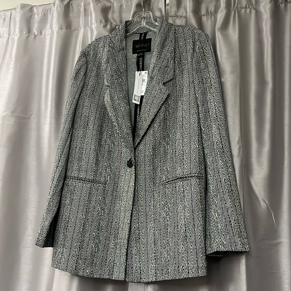 Sanctuary M herringbone blazer NWT one button